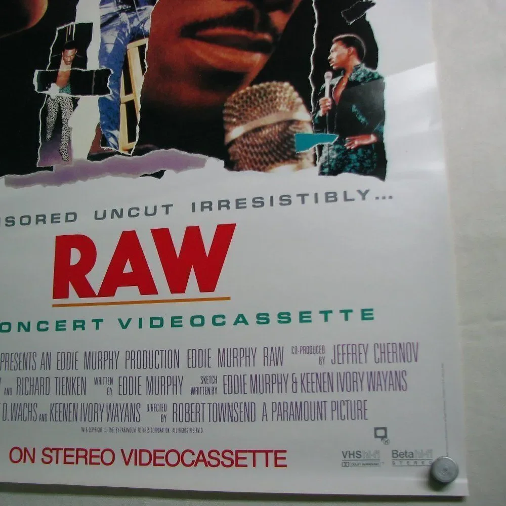 Vintage Eddie Murphy Raw Original Movie Poster
